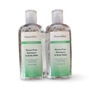 Dawn Mist Rinse Free Shampoo and‎ Body Bath, NR08 8 fl oz 236ml 2 Bottles NEW